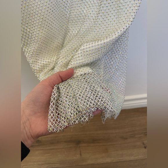 NWT Show Me Your Mumu Iconic Maxi Dress size Large with slip rhinestone white - Picture 11 of 12